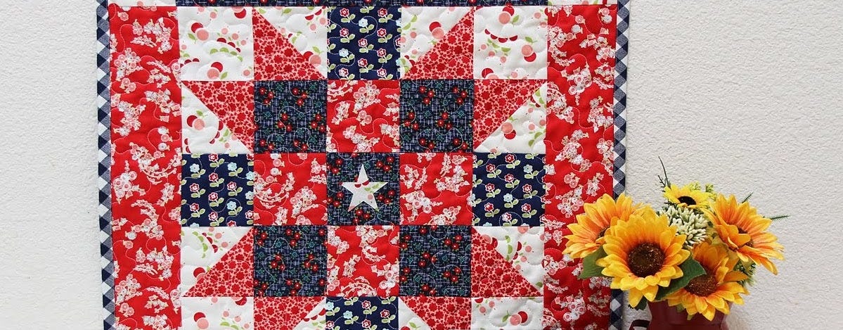 Fun, Fabulous and Last Minute 4th of July Mini Quilt