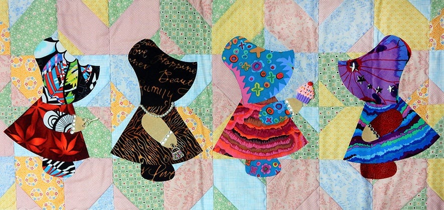 This Sunbonnet Sue Sisters Quilt will Make Your Day!