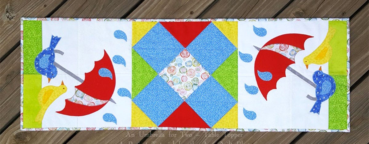 "An Umbrella for Two" Table Runner - A Quilting Tutorial