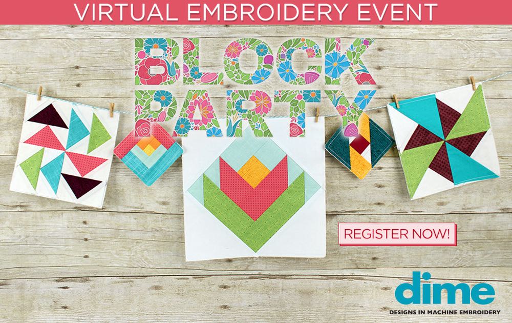 DIME Block Party Virtual Embroidery Event