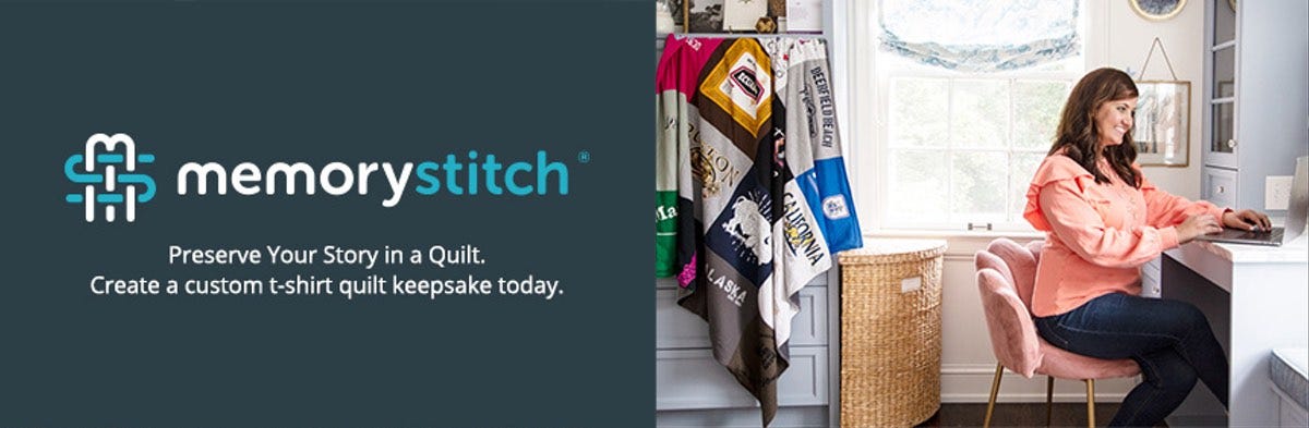 MemoryStitch – Preserve Your Story in a Quilt. Create a custom t-shirt quilt keepsake today. 