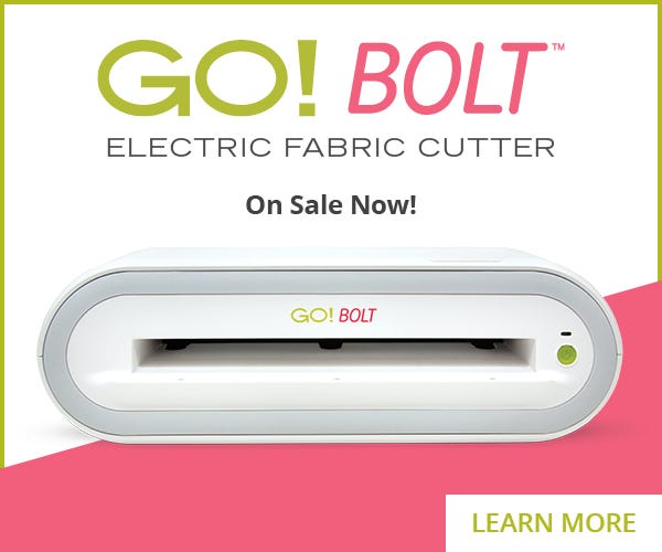 Introducing the GO! Bolt Electric Fabric Cutter – Click to Learn More