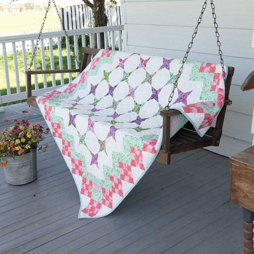 GO! Periwinkle Field Throw Quilt Pattern