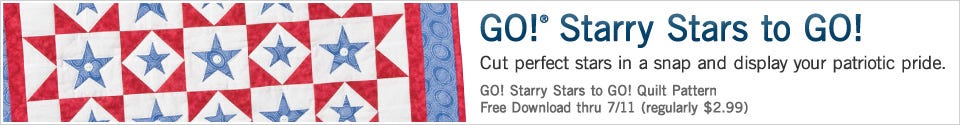 GO! Starry Stars to GO! Quilt Pattern
