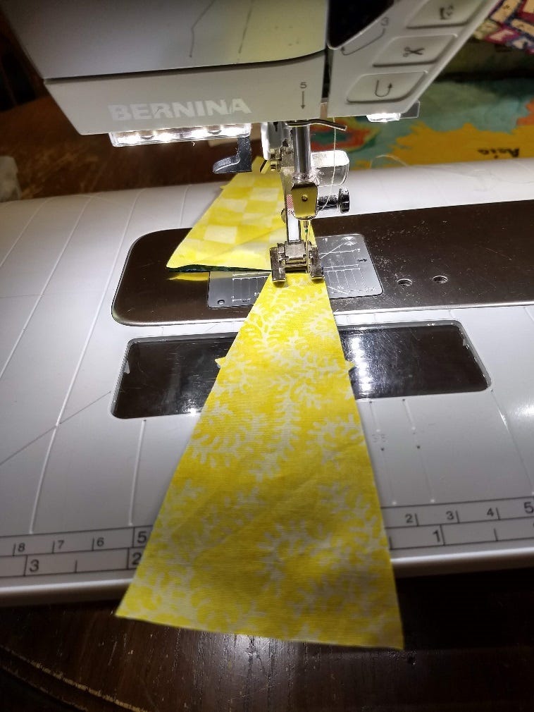 dresden plates pieces sewn