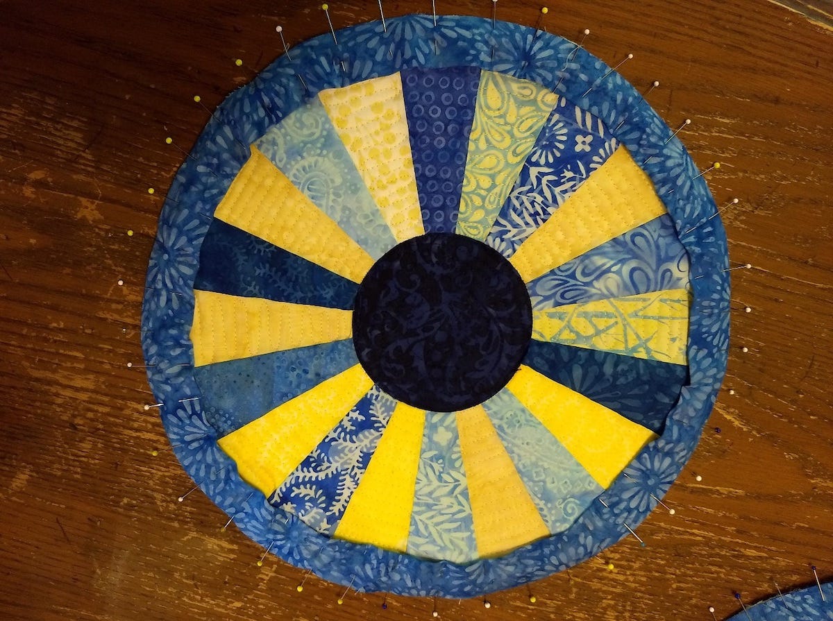 pinning the rest of the circle placement