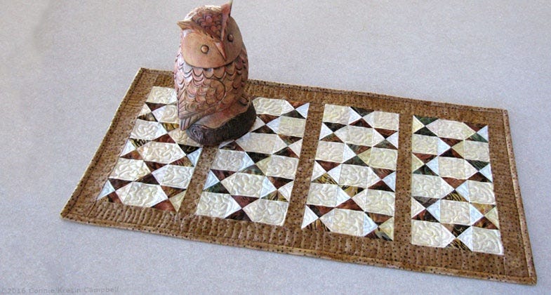 Serendipity Table runner made with batiks 