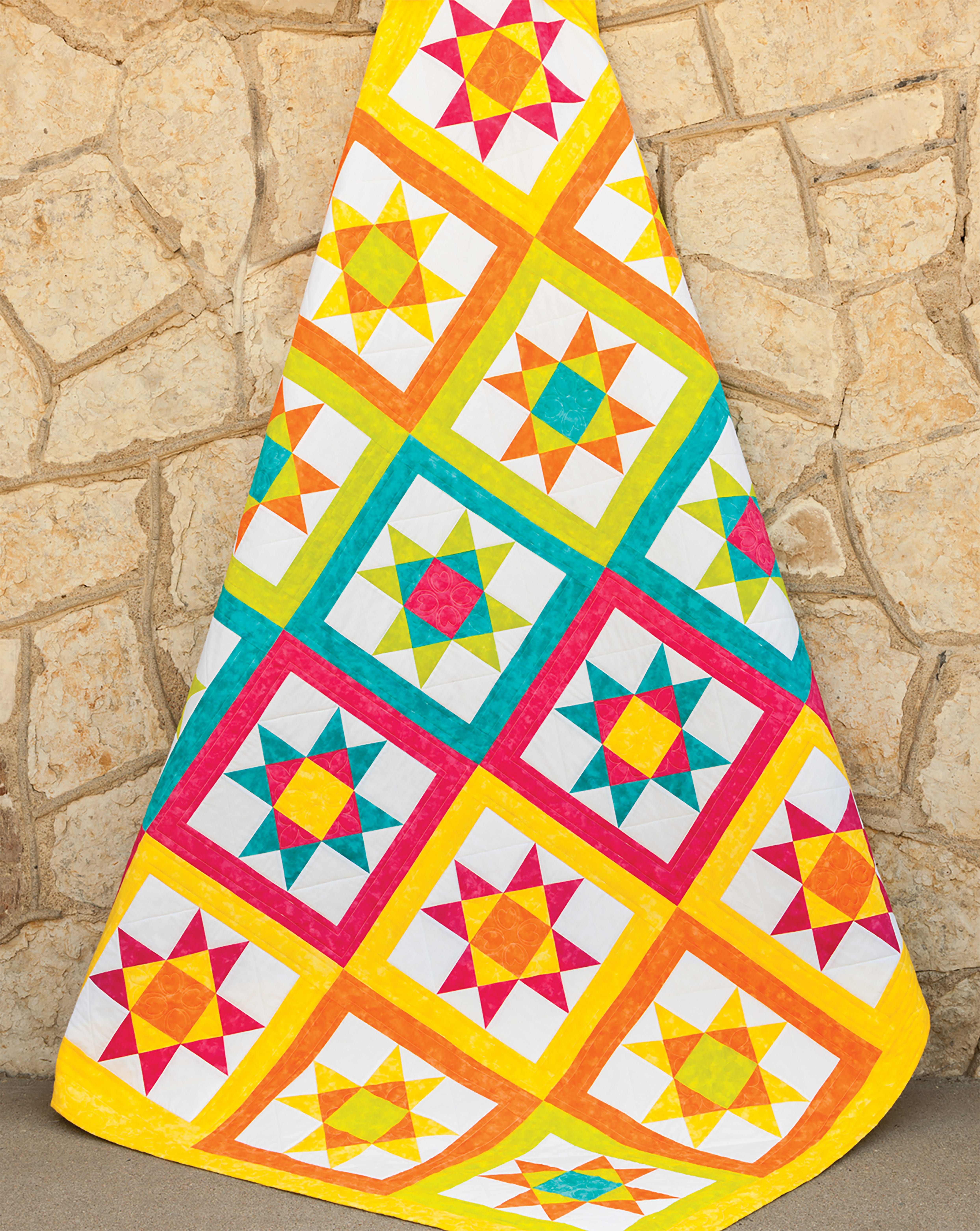 go vibrant ohio star quilt block