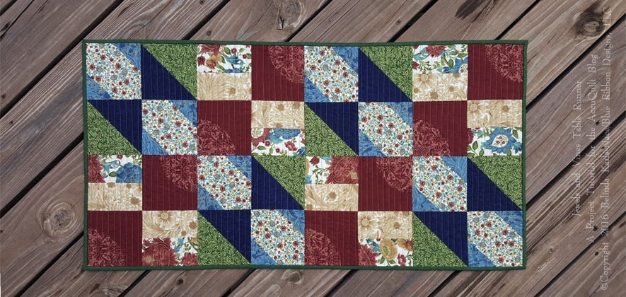 Jewels and Vines Table Runner &copy;Copyright 2016 Belinda Karls-Nace/Blue Ribbon Designs, LLC