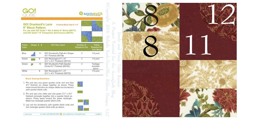Jewels and Vines Table Runner &copy;Copyright 2016 Belinda Karls-Nace/Blue Ribbon Designs, LLC