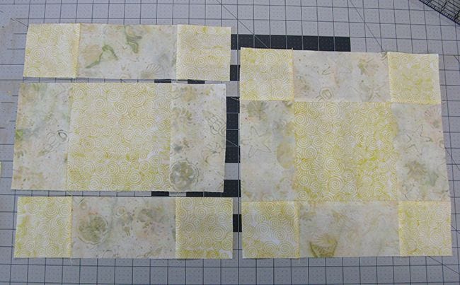 Piece the blocks for the table runner