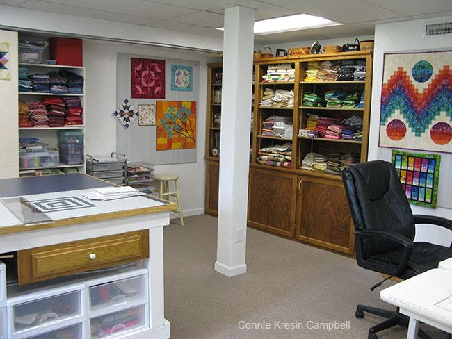More fabric in the bookcase