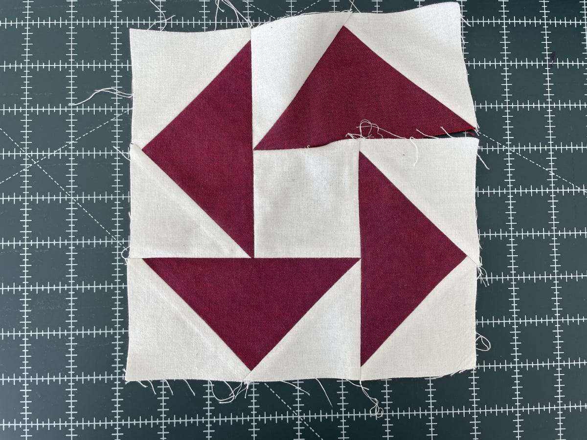 Completing a Rotation Quilt Block