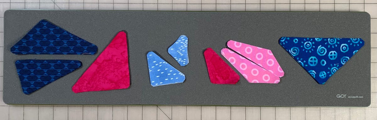 Cut Lucky Star Block Shapes on the Die Board