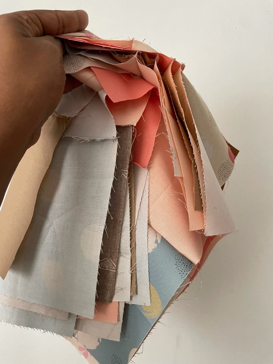 Cut Pieces of Fabric