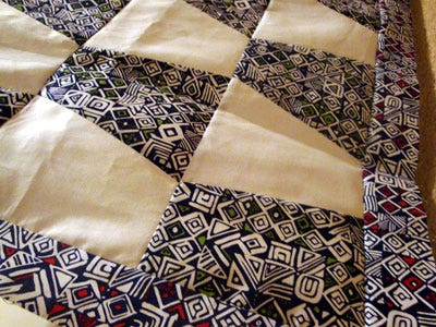 black and white tribal tumbler quilt