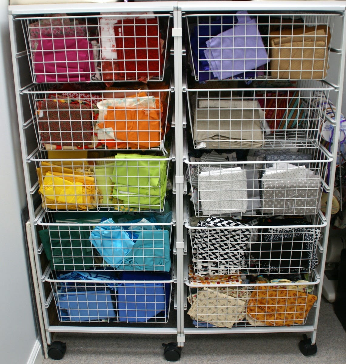 wire drawer fabric storage organizer