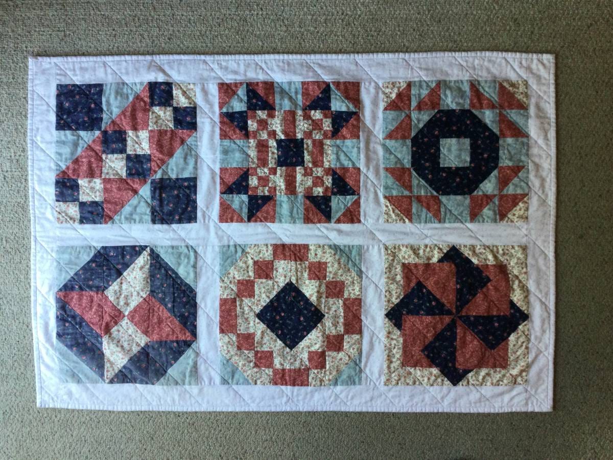 Quilt made with old Block of the Month Blocks - Double-sided