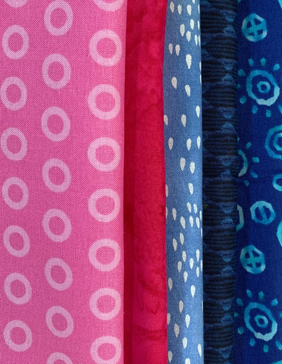 Fabric Used for the Lucky Star Block