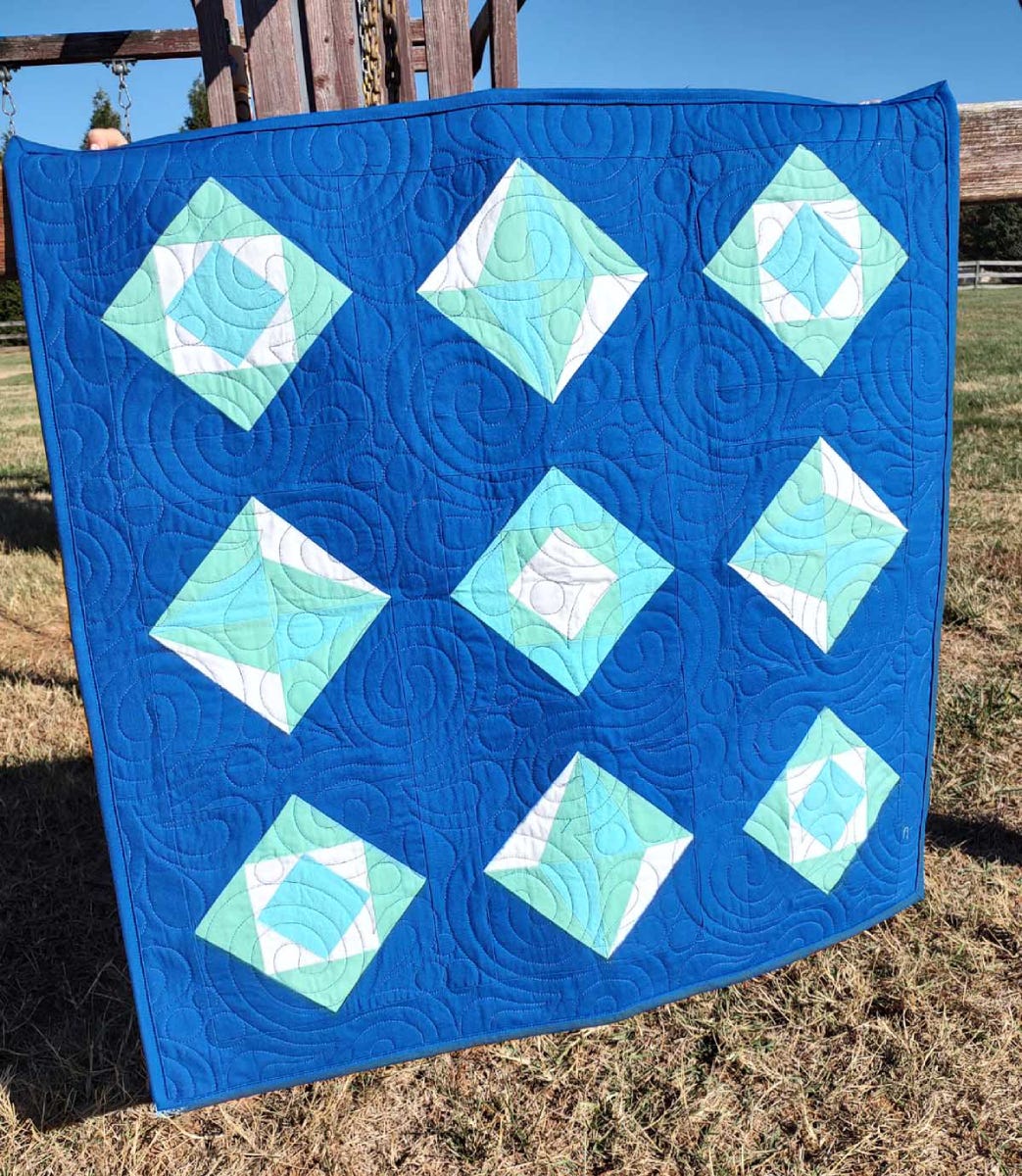 Finished Diamond and Chinese Lanterns Quilt