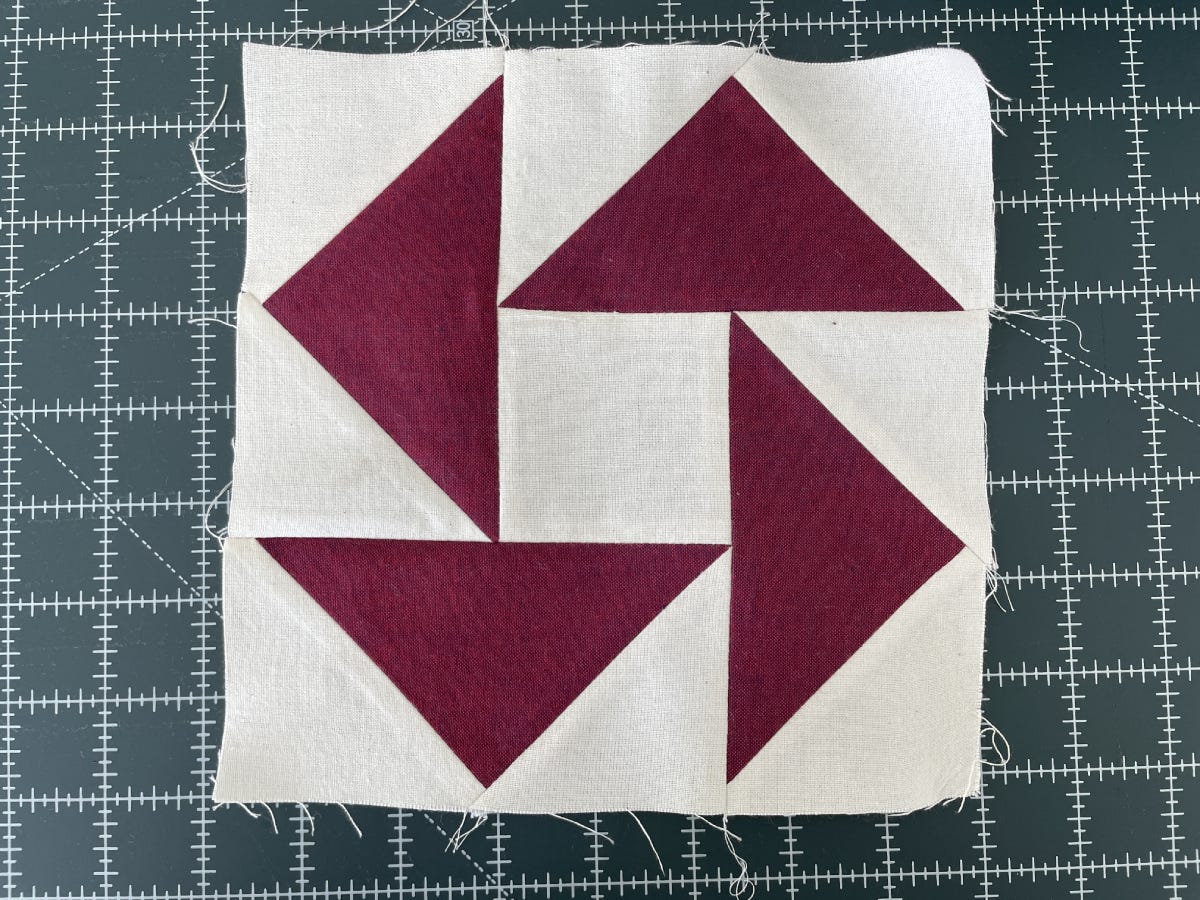 Finished Rotation Quilt Block