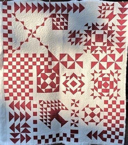 Finished Scrappy Red Quilt