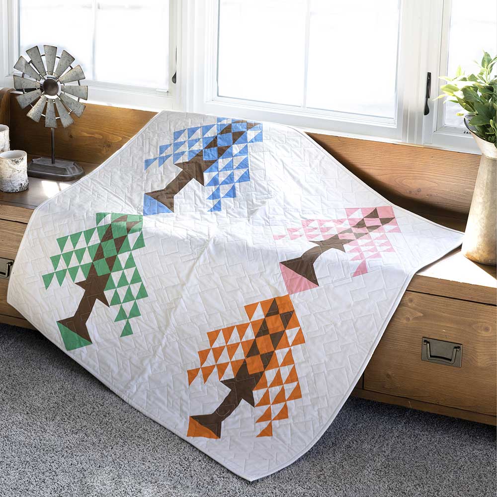 GO! A Tree for All Seasons Throw Quilt Free Pattern