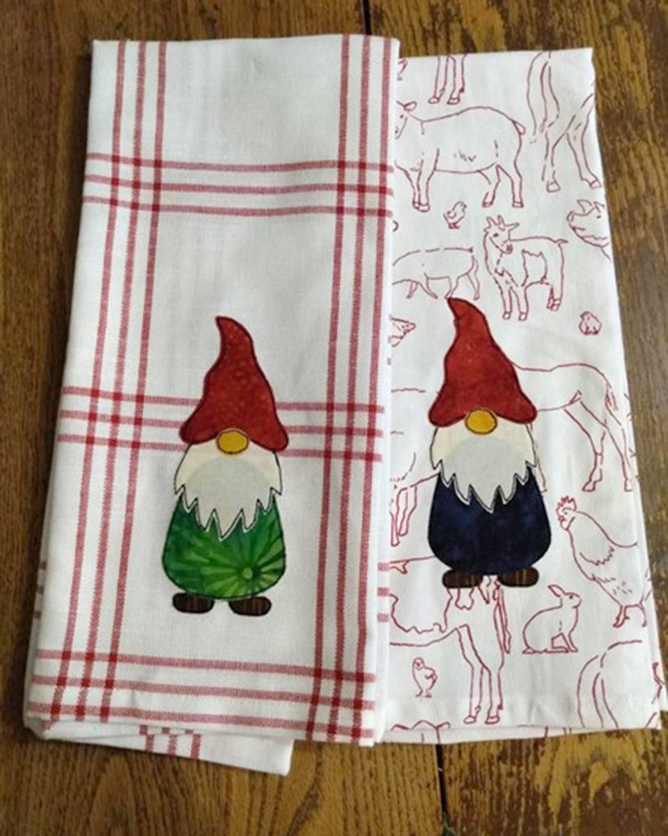 GO! Gnome Tea Towels Free Pattern
