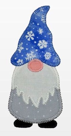 GO! Gnomes Embroidery by V-Stitch Designs - Gnome with Snowflake Hat