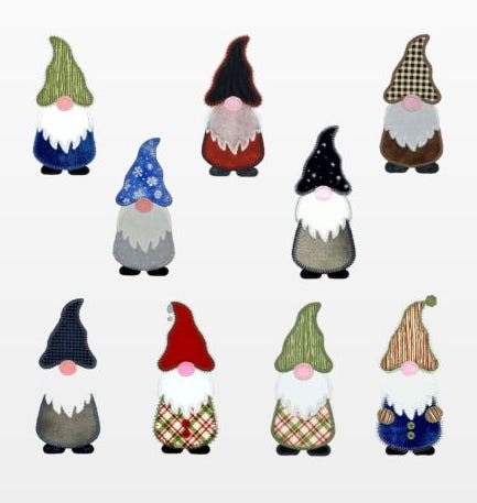 GO! Gnomes Embroidery by V-Stitch Designs