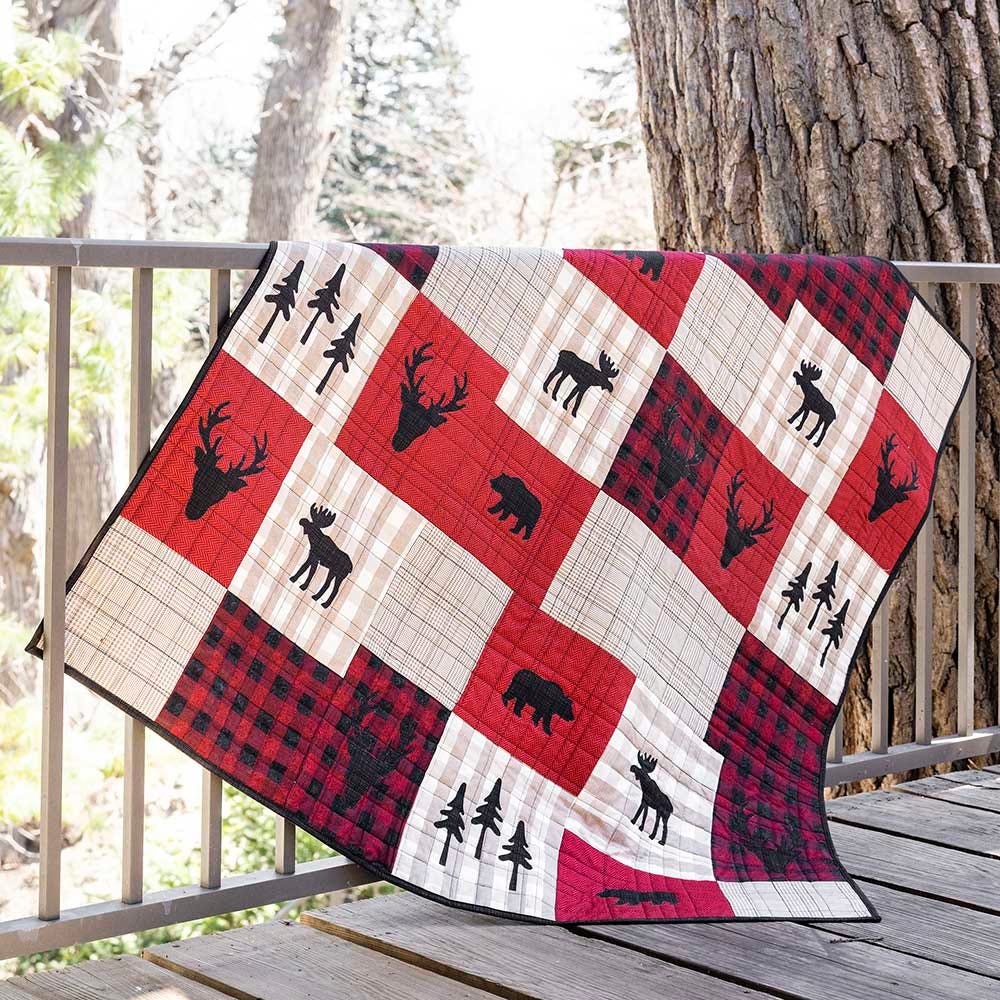 GO! Into the Woods We GO! Throw Quilt Free Pattern