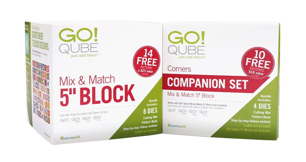 GO! Qube 5" Companion Set-Corners with the GO! Qube Mix & Match 5" Block