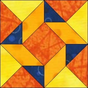 GO Flying Triangles 8 inch Block Pattern