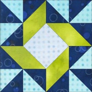 GO Windblown Squares 8 inch Block Pattern