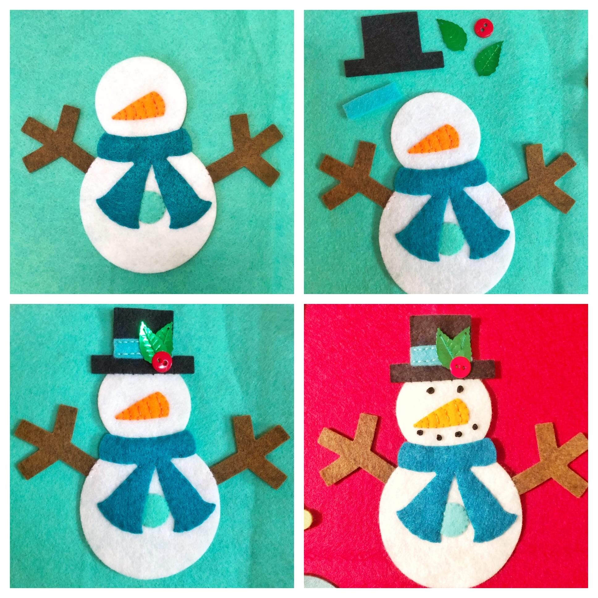 easy snowman applique 
