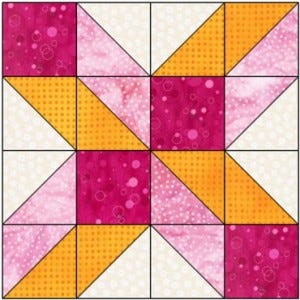GO! X 8" free quilt Block Pattern