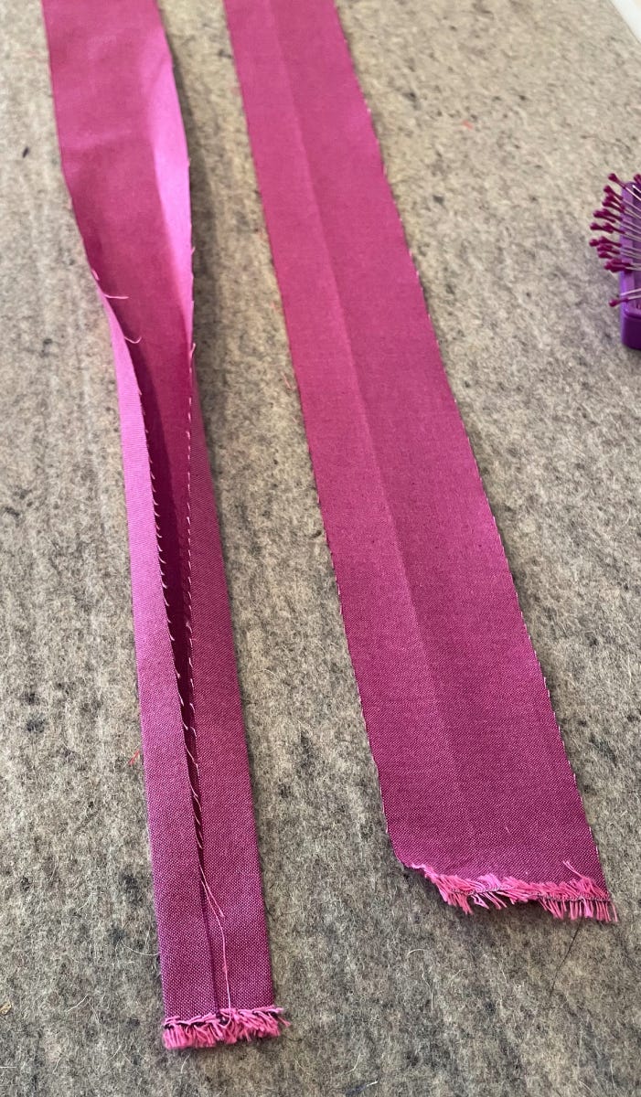Preparing Fabric Strips for the Bag