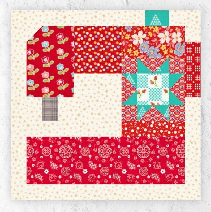 Sewing Machine Quilt Block-1