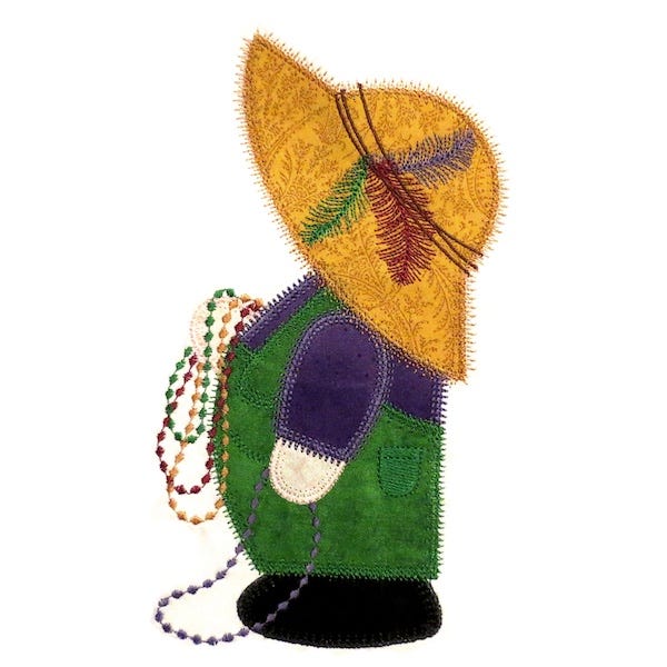 Stitchworthy Embroidery - Mardi Gras SamEDIT