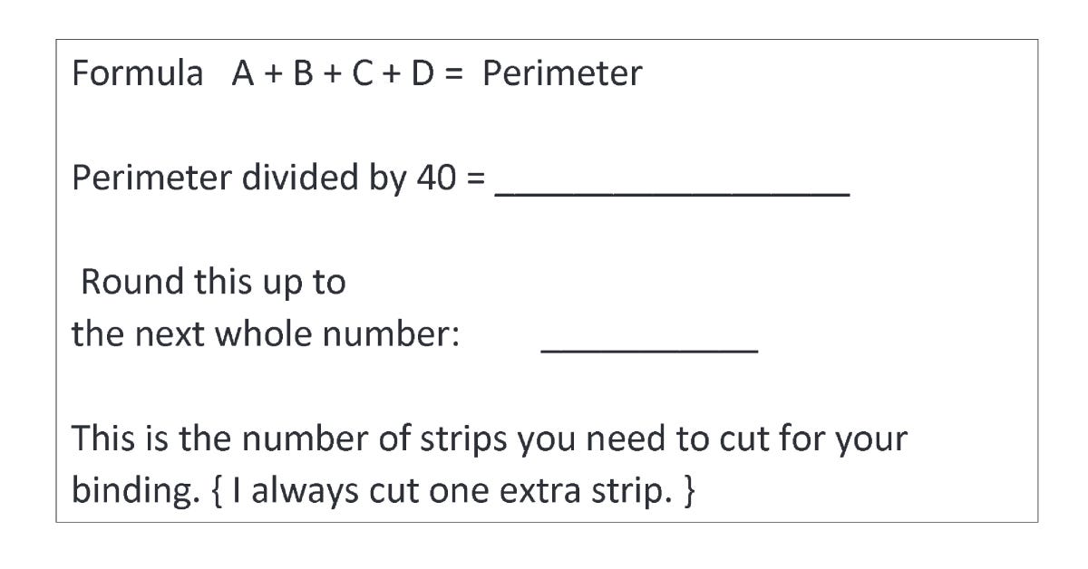 Formula for the Number of Strips Needed Using Yardage