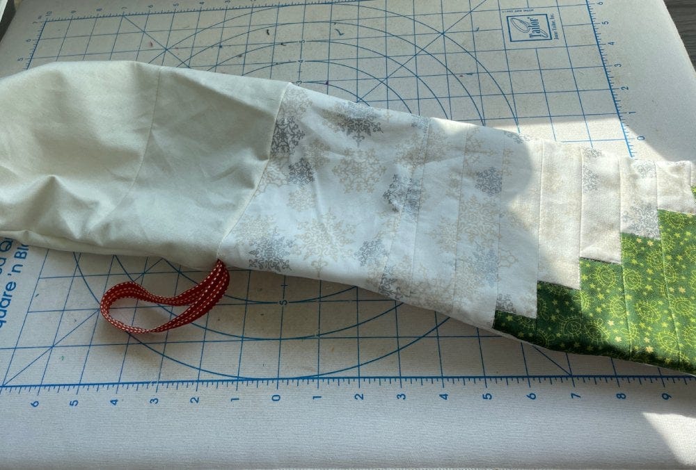 Turned Lining for the Scrappy Stocking