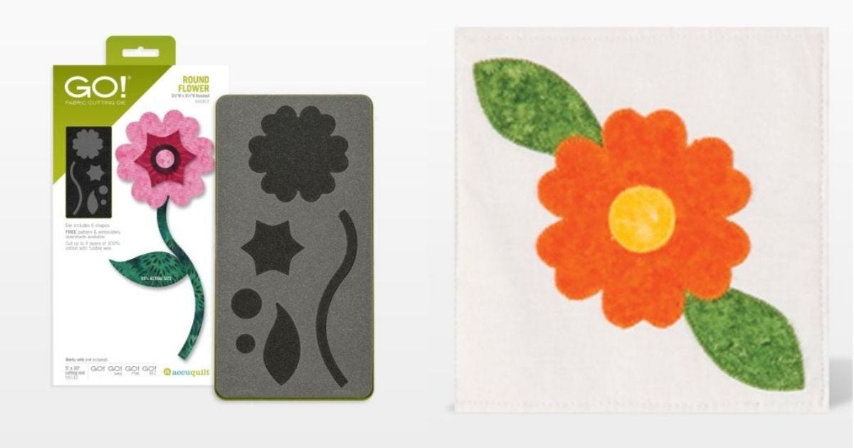GO! Round Flower Die Packaging & Embroidery