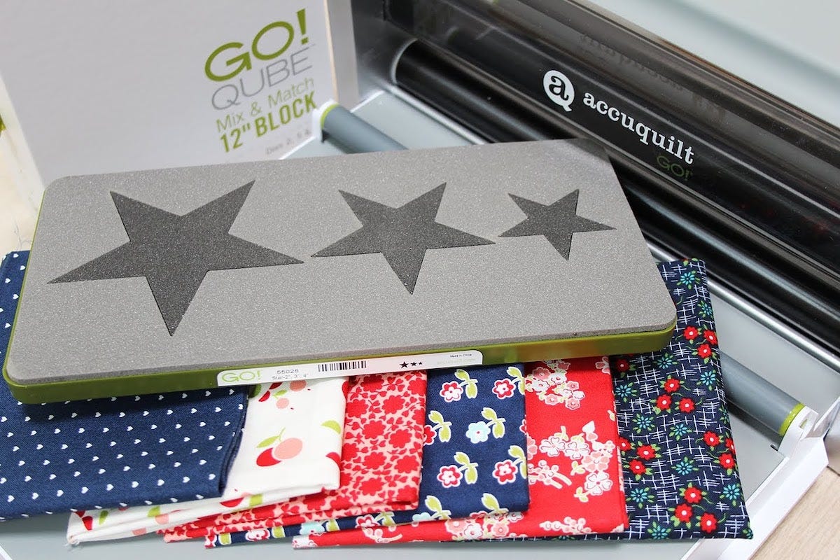 accuquilt go go stars patriotic fabric