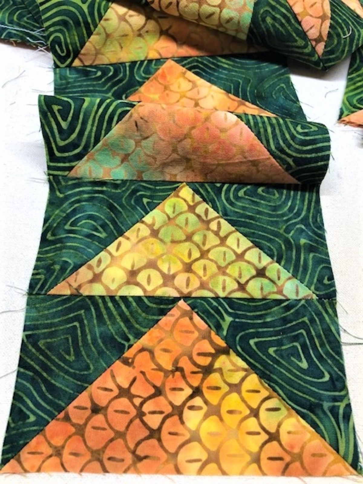 go qube flying geese constructed strips