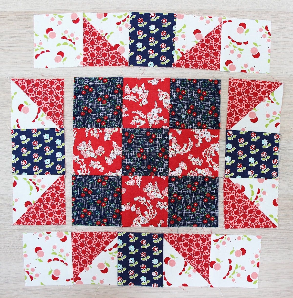 patriotic star quilt block